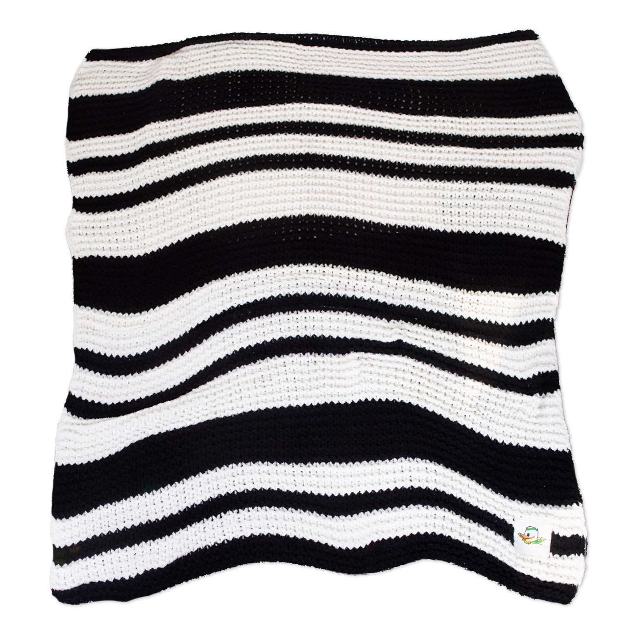 Fighting Duck, Logo Brand, Black, Blankets & Pillows, Home & Auto, 50"x60", Stripe, Cable Knit, Throw, 954331